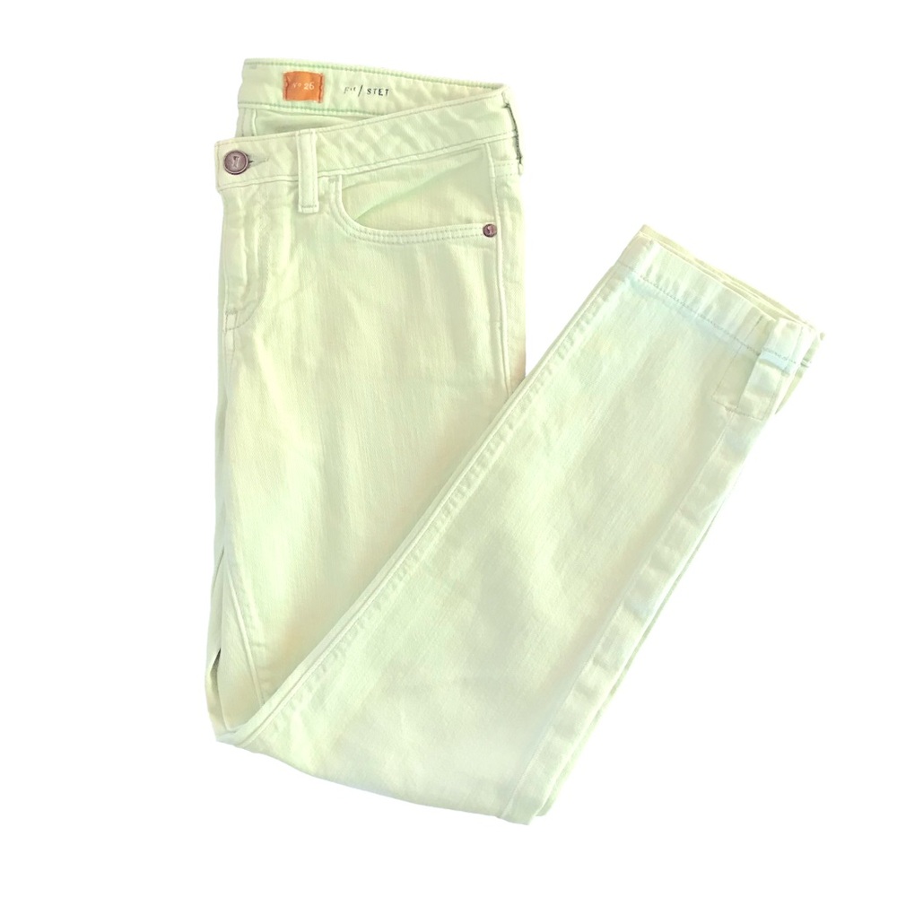 🆕 Anthropologie Pilcro Seafoam Slit Crop Jeans